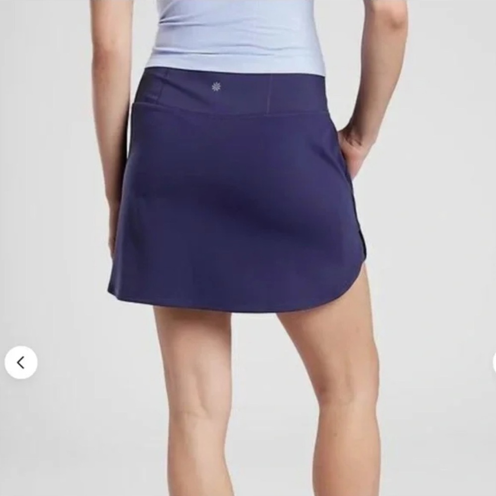 Athleta Fairway Golf Skort 26” Navy Blue Women’s Size L Activewear Golf Tennis - Picture 2 of 10